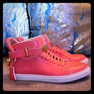Buscemi Leather High-Top Sneakers